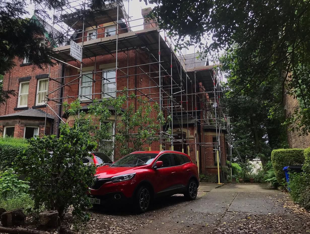 Commercial scaffolding project