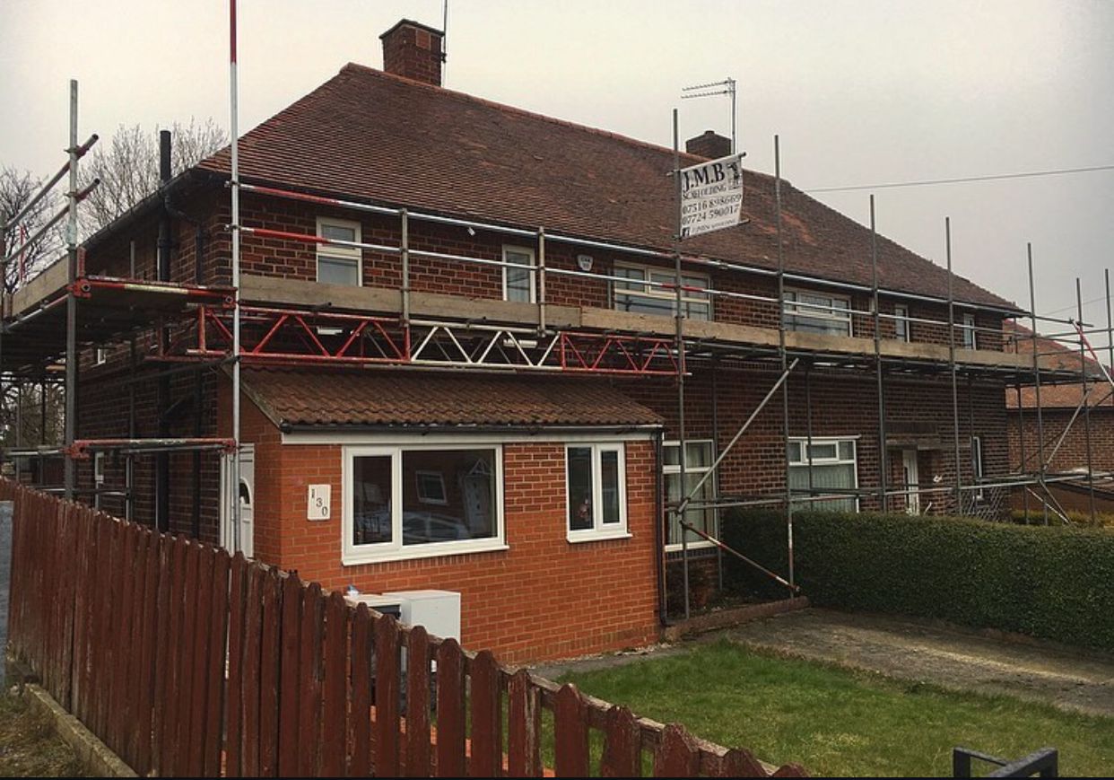 Completed scaffolding structure